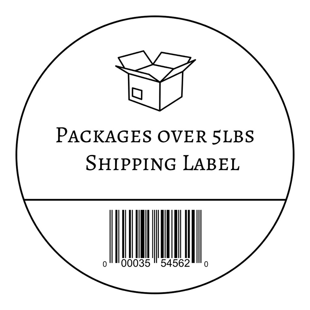 Over 5lbs -Additional Box Shipping Label